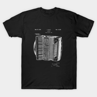 Accordion Player Gift - Accordion Blueprint 1938 T-Shirt